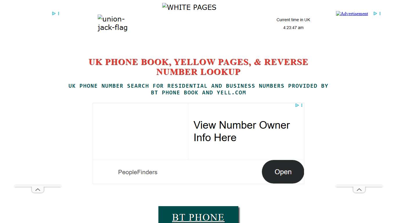 UK Residential Phone Directory And Reverse Number Lookup
