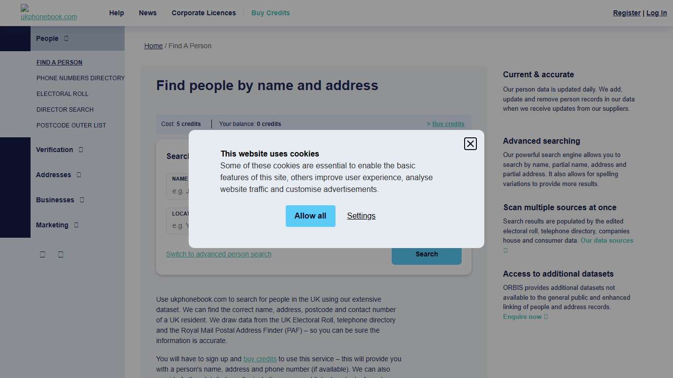 Find A Person - UK People Finder ukphonebook.com